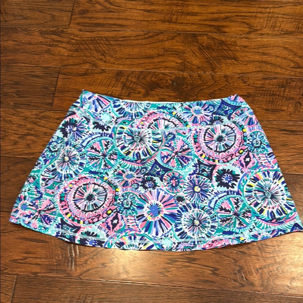 Lilly Pulitzer Blue and Purple A-Line Mini Skirt